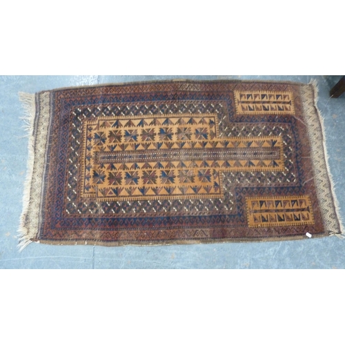 345 - Two antique Afghan hand-knotted rugs.