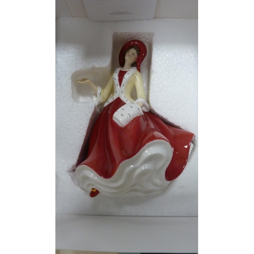 39 - Three Royal Doulton figures, 'Christmas Day 2009', 'Christine' HN 4930 with certificate, and 'Key To... 