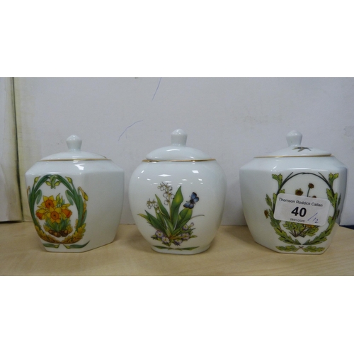 40 - Collection of Brooks & Bentley 'English Country Garden' jars of various seasons and other themes... 