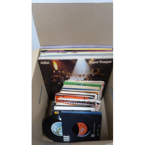 42 - Collection of assorted vinyl records and singles to include Abba, easy listening, pop etc.