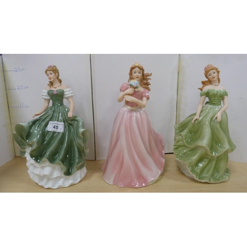 45 - Three Lucerne Collection Limited edition figures to include 'Patricia' no. 2792/4999, 'Jennifer' no.... 