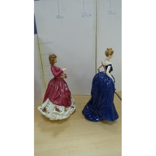 49 - Royal Albert figure, 'Rose', a Coalport figure, 'Midnight Debut', and two near-matching figures.&nbs... 