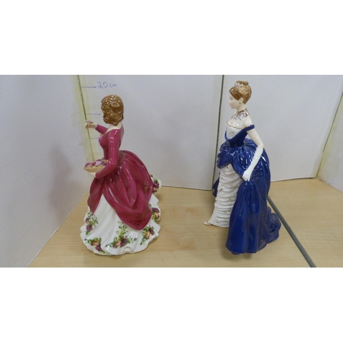 49 - Royal Albert figure, 'Rose', a Coalport figure, 'Midnight Debut', and two near-matching figures.&nbs... 