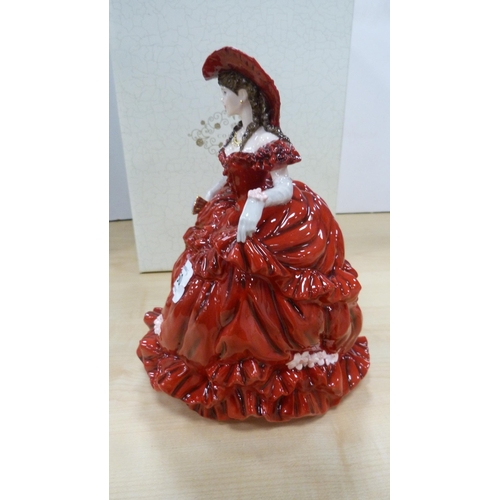 50 - Coalport limited edition figure, 'Scarlett' designed by Martin Delaney, boxed, a boxed pair of Ruby ... 