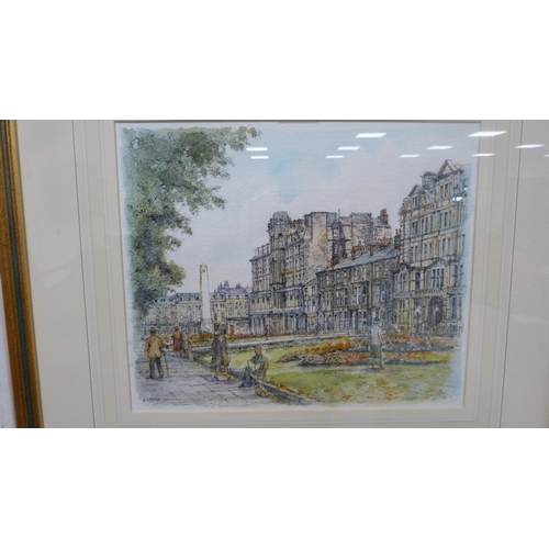 66 - John SibsonThornton Rust, SwaledaleWatercolour, and J Irwin, Town Square.  (2)... 