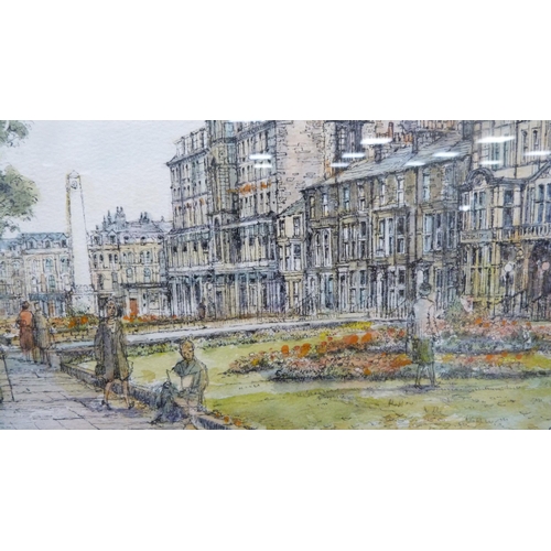 66 - John SibsonThornton Rust, SwaledaleWatercolour, and J Irwin, Town Square.  (2)... 