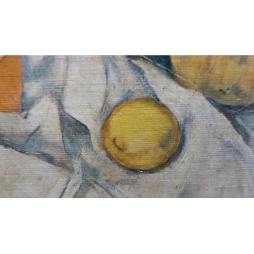 67A - After CézanneStill life of fruitUnsigned, oil on canvas.