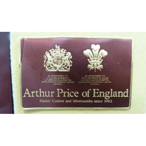 69 - Arthur Price of England six-place canteen of EP cutlery, in fitted box.