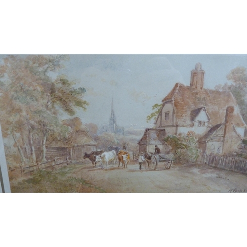 72 - Henry Earp Snr (British, 1831 - 1914)Canterbury and Chichester, a pairSigned and titled, watercolour... 