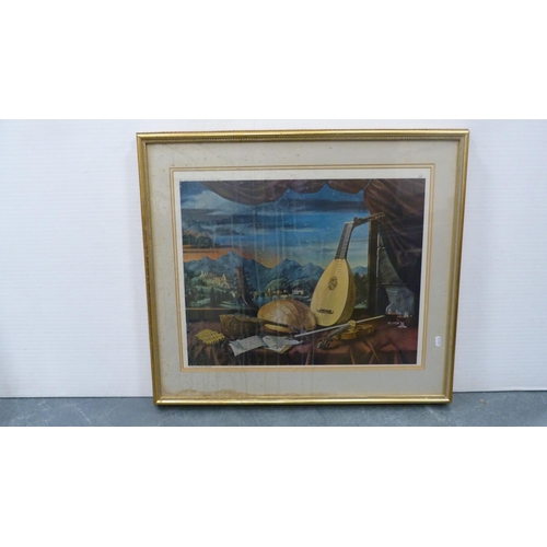 73 - Two framed prints of Continental scenes.