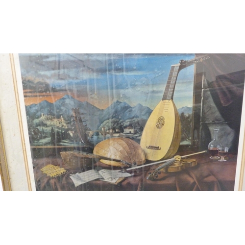 73 - Two framed prints of Continental scenes.