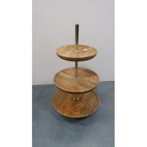 74 - Two cake stands and two serving trays.  (4)