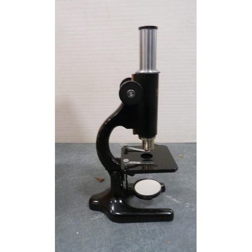 76 - Winkel-Zeiss monocular microscope in fitted box, no. 52570.