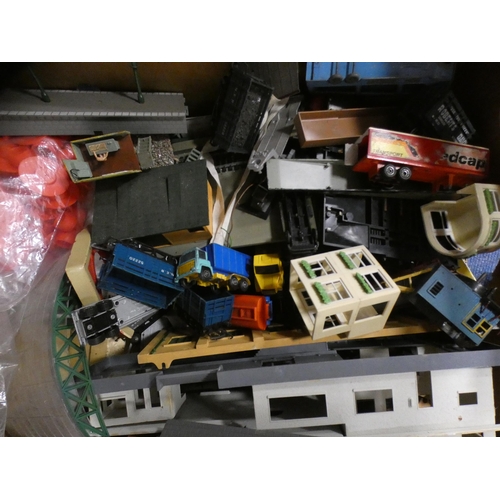 8 - Quantity of signals, crane, model vehicles, scenery, wagons etc.