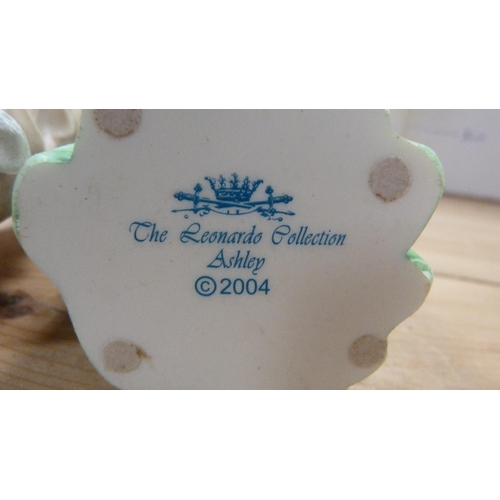 96 - Leonardo Collection six-place Chintz coffee service in fitted box, three Leonardo Collection figures... 