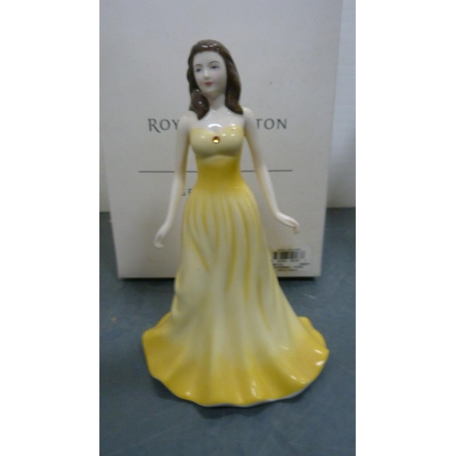 99 - Four boxed figures to include Royal Worcester 'November', Royal Worcester 'Cristina', Royal Worceste... 