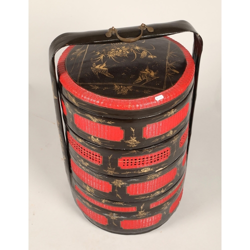 606 - Large Chinese wedding basket