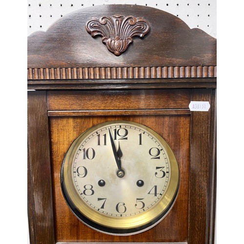 432 - Oak pendulum wall clock