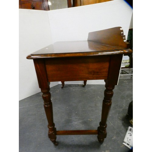 270 - Victorian-style mahogany two-drawer hall table.