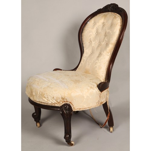 708 - Mahogany spoon back chair 