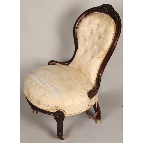 708 - Mahogany spoon back chair 