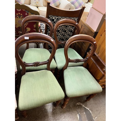 704 - Four balloon back dining chairs (4)