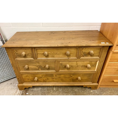 711 - Pine seven drawer chest