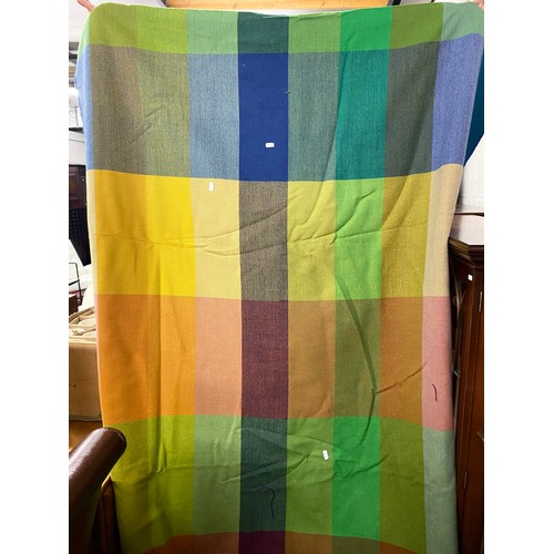 626 - Length of rainbow plaid fabric