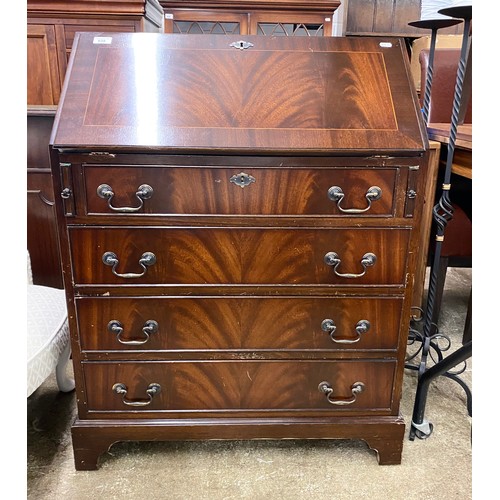 638 - Mahogany four drawer writing bureau  