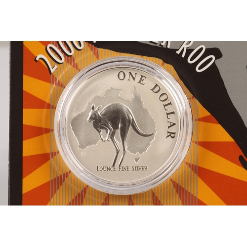 116 - Royal Australian Mint 2000 $1 Silver Roo coin in presentation slip