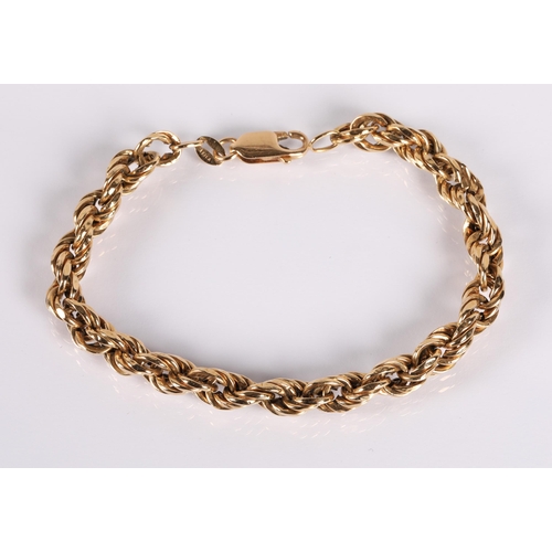 132 - 10K gold rope twist bracelet, 7g