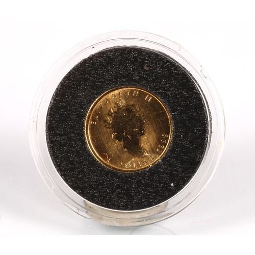 96 - The Canada Gold Proof Maple Leaf One Dollar with certificate