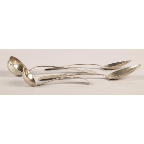 175 - Mixed white metal spoons and ladles