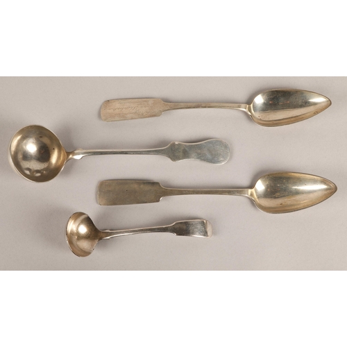 175 - Mixed white metal spoons and ladles