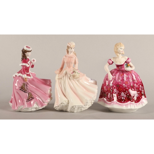 28 - Three Coalport Figurines to include The Skater, Autumn Colours, and Rosemary (3)