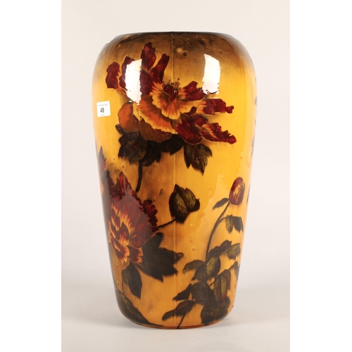 49 - George Jones 'Madras ware' large floor vase, 45cm h.