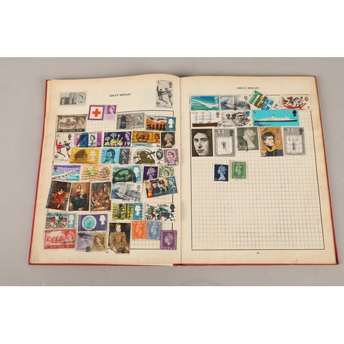 285 - Three capital stamp albums, containig GB and foreign stamps