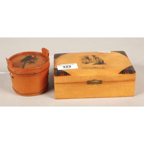 322 - Mauchline style box and string holder