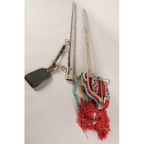 363 - Reproduction basket hilt sword and scabbard