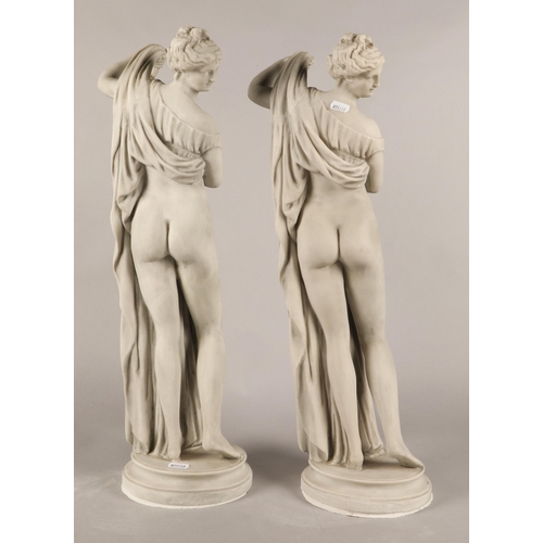 381 - Two classical plaster lady figures