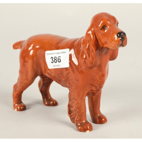 386 - Beswick dog, horseshoe primula 