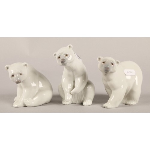 326 - Seven Lladro polar bear figurines (7)