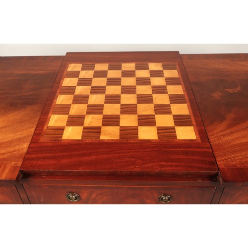 593 - Wade extendable three drawer mahogany games table