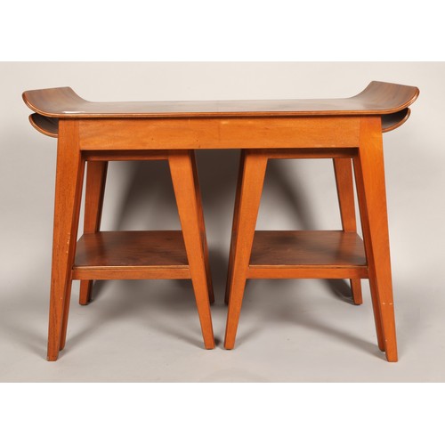 657 - Mid-century walnut nest of tables