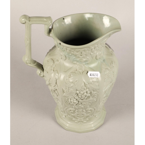 186 - Victorian wine ewer, 27cm h.