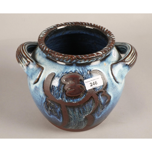 246 - Nancy Smillie Highland ware ceramic bowl, with a David Eeles Shepherd's Well Pottery Dorset stonewar... 