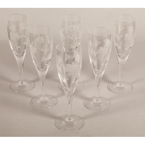 247 - Gleneagles Crystal boxed set of six 'Springtime' flutes