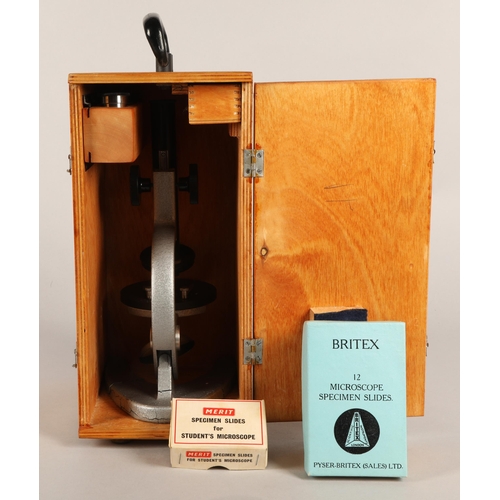 248 - Microscope in fitted wooden case