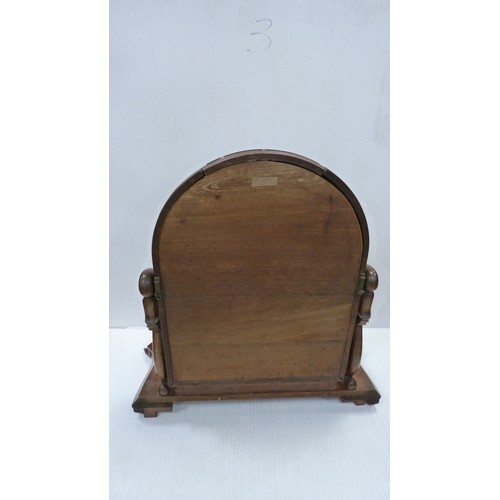 297 - Victorian mahogany dressing mirror (mirror a/f).