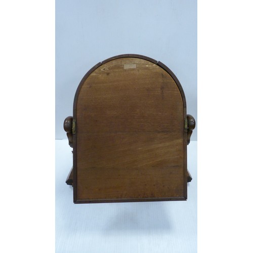 297 - Victorian mahogany dressing mirror (mirror a/f).